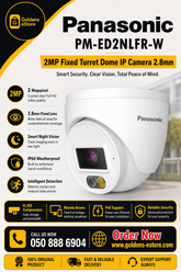 PANASONIC PM-ED2NLFR-W 2MP Fixed Turret Dome IP Camera 2.8mm