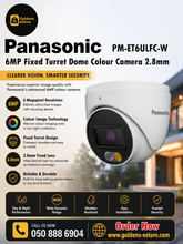 PANASONIC PM-ET6ULFC-W 6MP Fixed Turret Dome Colour Camera 2.8mm