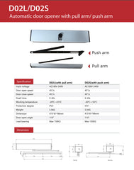 SIB D02S AUTOMATIC DOOR OPENER WITH PUSH ARM