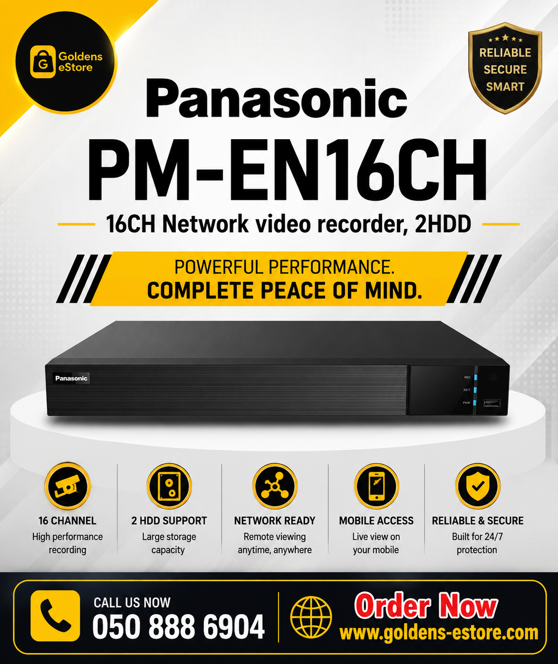 PANASONIC PM-EN16CH 16CH Network video recorder, 2HDD