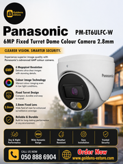 PANASONIC PM-ET6ULFC-W 6MP Fixed Turret Dome Colour Camera 2.8mm