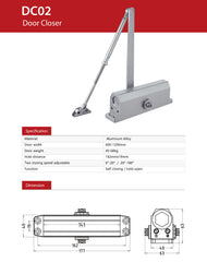 SIB DC02 45-60KG DOOR CLOSER