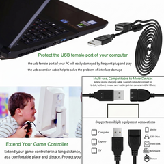 GS-LINK GSL-U21-3M USB MALE TO FEMALE CABLE 3 METER