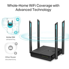 TP-LINK ARCHER C64 AC1200 DUAL BAND WI-FI ROUTER FULL GIGABIT