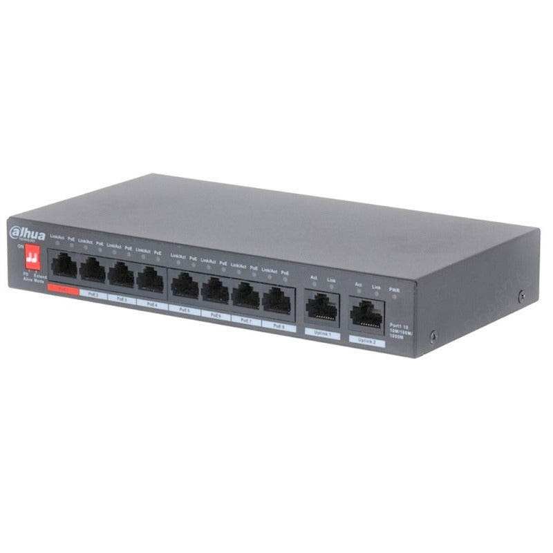 DAHUA DH-PFS3010-8GT-96 10-PORT UNMANAGED DESKTOP SWITCH WITH 8 PORT POE