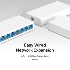 MERCUSYS MS108 8-Port 10/100Mbps Desktop Switch