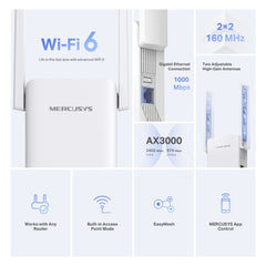 MERCUSYS ME80X AX3000 Wi-Fi Range Extender