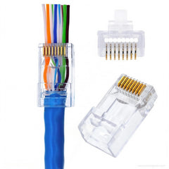 GS-LINK GSL-CON410-03 RJ45 UTP CAT6 CONNECTOR OPEN TYPE PASS THROUGH 10pcs